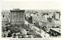 Birds eye view of Regina business section, looking north, Saskatchewan
