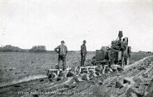 Steam Plough At Work Near Saskatoon