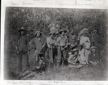 [Group of men in the bush]