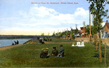 Sunday on River St., Boulevard. Prince Albert, Sask.