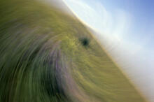 Zoom-swivel technique on landscape