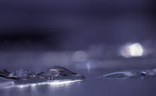 Candle ice with blue polarizing filter