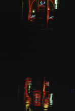 Night reflections in harbour