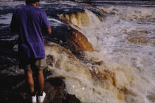 Man observing Angel Falls