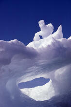 Detail of beached iceberg
