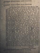 1887 Times of India Clarke's Blood Mixture c