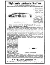 1914 Diphtheria Antitoxin Mulford