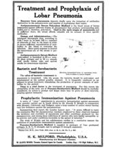 1914 Bacterin and Serobacterin Treatment of Pneumonia
