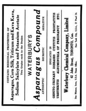 1915 Waterbury's Asparagus Compound