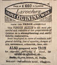 1888 Times of India Laroche Quinine Wine