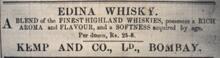 1889 Times of India Edina Whisky