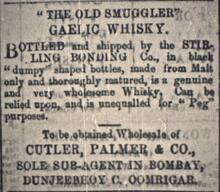 1893 Times of India Cutler, Palmer & Co Gaelic Whisky