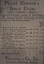 1901 Times of India Phoenix Brand Cheroots and Cigars