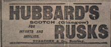 1903 Times of India Hubard's Rusks Whisky
