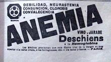 1925 El Grafico Vino Deschiens para la anemia
