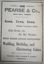 1911 Times of India Pearse & Co. Ices
