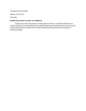 Plane Lands on River Article Transcription