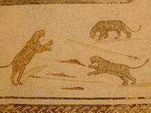 Mosaic with Damnatio ad Bestias