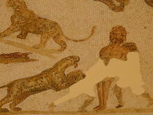 Mosaic with Damnatio ad Bestias
