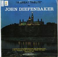 The Right Honourable John Diefenbaker, M.P., speaks at the testimonial dinner in honor of Senator Art Laing, September 6, 1974, Vancouver, B.C