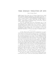 The Indian Treaties of 1876