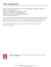 Notes on theAborigenes of the Prairie Provinces (Manitoba, Saskatchewan, Alberta)