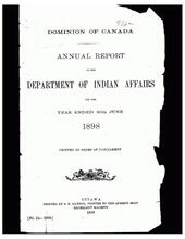 Indian Affairs Annual Report, 1898