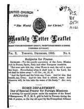 Monthly letter, Woman's Foreign Missionary Society, [Vol. 10, no. 8 (Dec. 1893)]