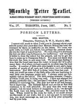 Monthly letter leaflet/ Woman's Foreign Missionary Society, [Vol. 4, no. 2 (Ju