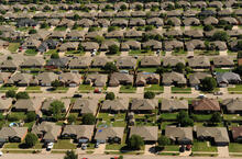 Aerial View of Neighbourhood Nearby Tornado Damage in Moore, Oklahoma