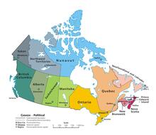 Political Map of Canada