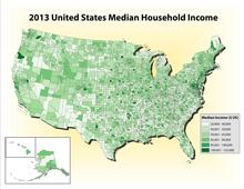 United States Median Household Income (2013)