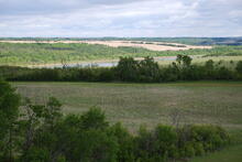 Batoche Building and Site from Crane (13)