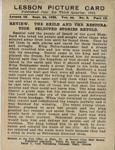 Bible Lesson Card - The Exile and the Restoration